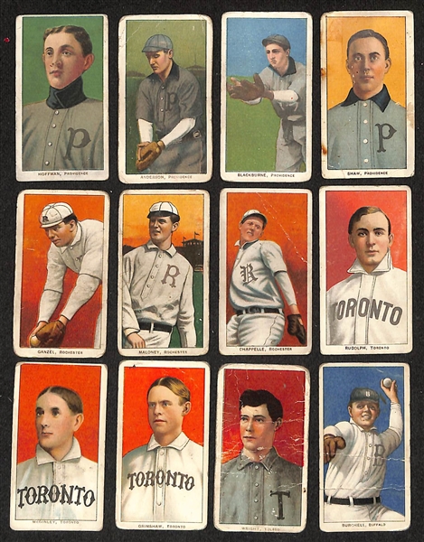 Lot of (12) T206 Minor League Tobacco Cards w. Hoffman