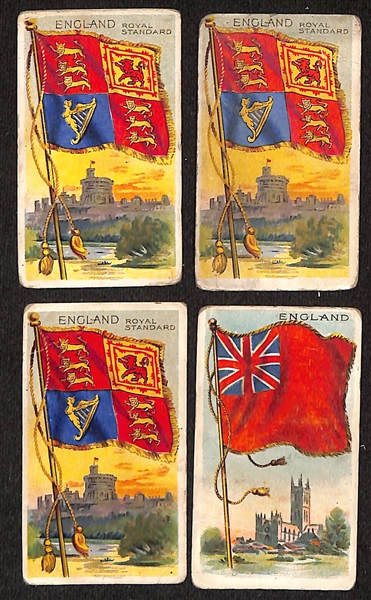 Lot of Approx (250) Assorted 1909-11 Flags of All Nations Tobacco Cards