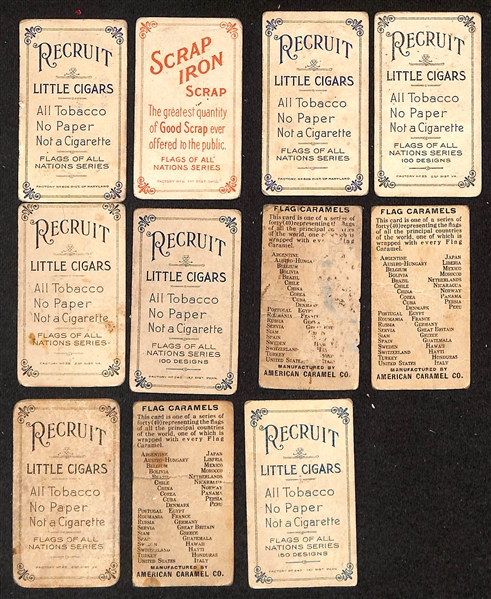 Lot of Approx (250) Assorted 1909-11 Flags of All Nations Tobacco Cards