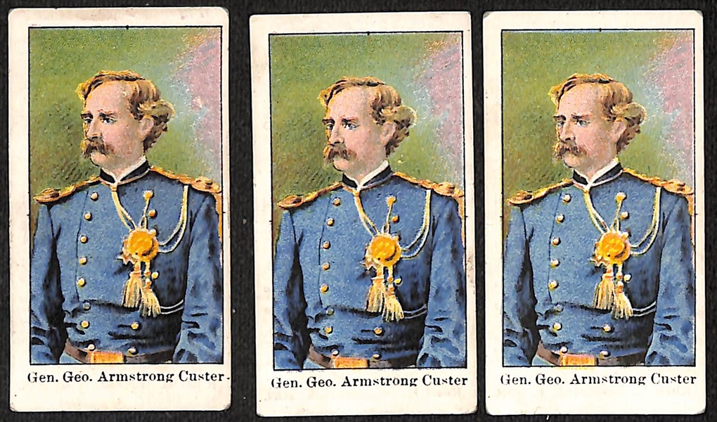 Lot of Approx (50) 1910 E50 Wild West Gum Cards w. (3) General Custer