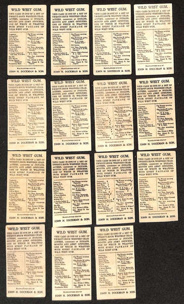 Lot of Approx (50) 1910 E50 Wild West Gum Cards w. (3) General Custer