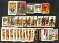 Lot of Approx (30) Assorted c. 1910s Misc Tobacco Cards Featuring Boxing, Athletes, Military Soldiers & Generals