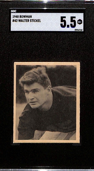 1948 Bowman Lot - Vic Sears Rookie (SGC 6), Art Faircloth (SGC 5), Walter Stickel (SGC 5.5), Russ Thomas (SGC 5)