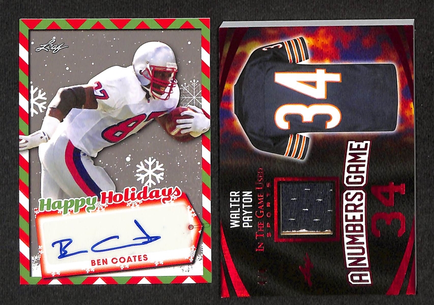 Lot of (8) Football Cards inc. 2023 Flawless Cameron Dicker Patch Autograph (#/5), 2023 Select Emmitt Smith Dragon Scale (#/70), 2023 Flawless Nick Chubb (#/20), +