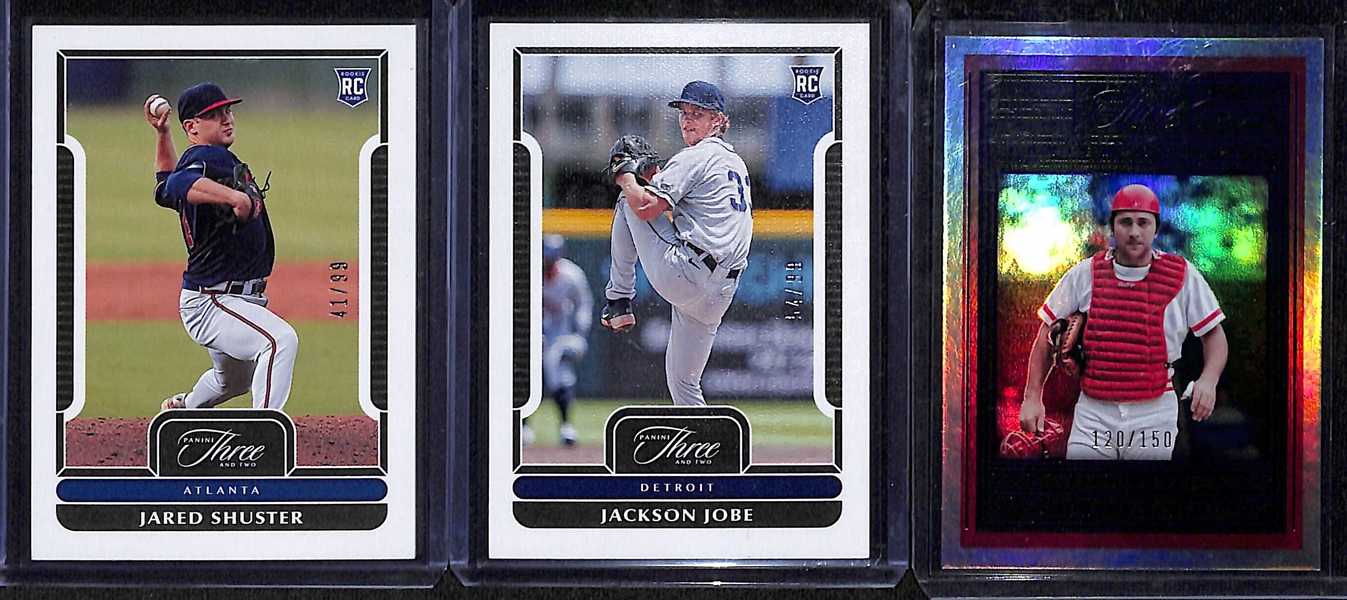 Lot of (13) Baseball Cards inc. 2024 Topps Five Star Chase Utley Autograph (#/40), 2024 Leaf In The Game Used Mickey Mantle Jersey (#/20), 2023 Three and Two Jordan Walker Rookie Autograph (#/10), +