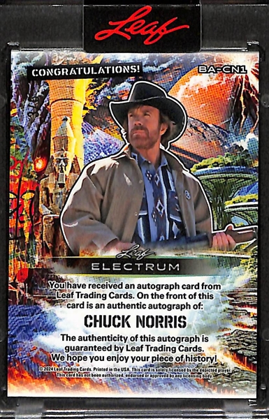 2024 Leaf Electrum Chuck Norris Autograph (#/6)