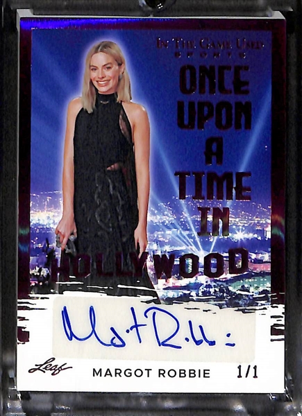 Lot of (2) Leaf Actress Autographs - Electrum Amanda Seyfried (#/1), In The Game Used Margot Robbie (#/1)