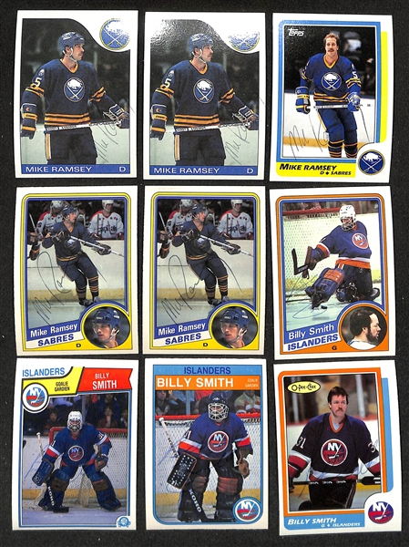 300+ Signed Hockey Cards w. (2) Jaromir Jagr, (2) Paul Coffey, (2) Phil Bourque, (3) Clarke, (5) Mike Ramsey, (4) Billy Smith, + (JSA Auction Letter)