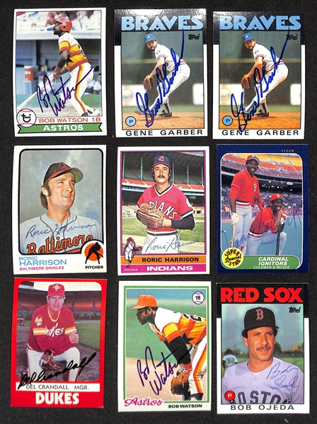 200+ Signed Baseball Cards w. Kirby Puckett, Bobby Bonilla, Jason Giambi, Red Schoendienst, Vince Coleman, Marty Marion, Andres Galarraga, Del Crandell, + (JSA Auction Letter)