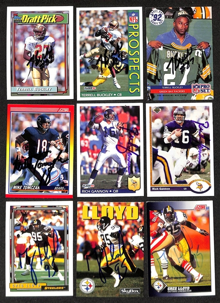 250+ Signed Football Cards w. Danny White, Dwight Clark, Art Shell, Stanley Morgan, Charlie Joiner, (2) Ron Rivera, + (JSA Auction Letter)