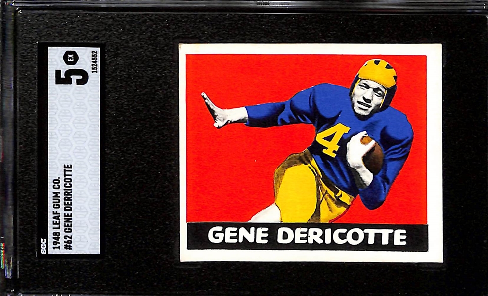 1948 Leaf Football High # SP Lot - Gene Derricotte #62 (SGC 5), Rebel Steiner #63 (SGC 5), Jug Girard #84 (SGC 5),Herb Siegert (SGC 5)