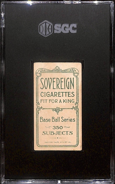 1910 T206 Fred Jacklitsch - Sovereign Back - 350 Subjects - SGC 2