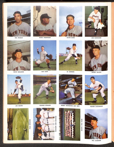 1955 New York Giants Golden Stamp Book w. Willie Mays - All Stamps Intact