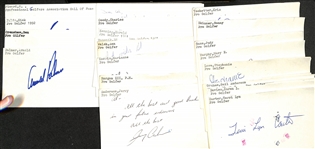 Lot of (28+) Mostly Signed Golf Index Cards w. Arnold Palmer (JSA Auction Letter)