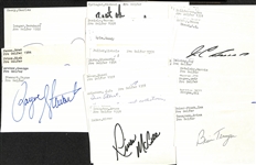 Lot of (35+) Mostly Signed Golf Index Cards w. Payne Stewart (JSA Auction Letter)