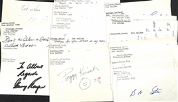 Lot of (65+) Mostly Signed Golf Index Cards w. Gary Player (JSA Auction Letter)
