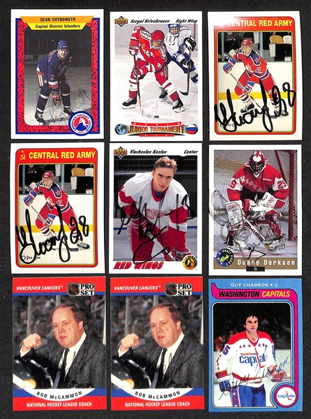 Lot of (350+) Signed Hockey Cards w. Martin Brodeur, Olaf Kolzig, Bob Errey, Karl Dykhuis, + (JSA Auction Letter)