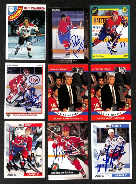 Lot of (350+) Signed Hockey Cards w. Martin Brodeur, Olaf Kolzig, Bob Errey, Karl Dykhuis, + (JSA Auction Letter)