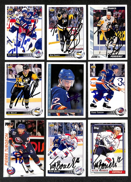 Lot of (350+) Signed Hockey Cards w. Martin Brodeur, Olaf Kolzig, Bob Errey, Karl Dykhuis, + (JSA Auction Letter)