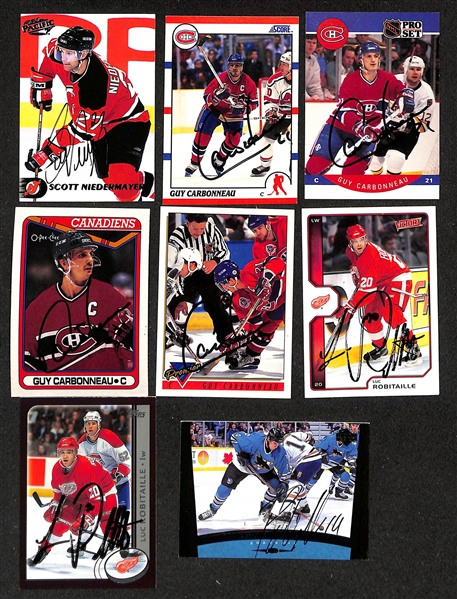 Lot of (350+) Signed Hockey Cards w. Martin Brodeur, Olaf Kolzig, Bob Errey, Karl Dykhuis, + (JSA Auction Letter)