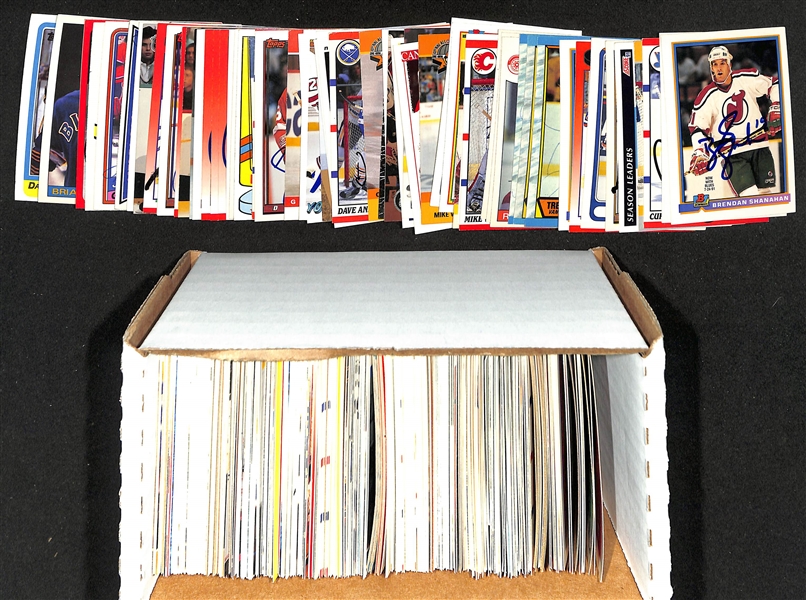 Lot of (300+) Signed Hockey Cards inc. (2) Brendan Shanahan, (2) Curtis Joseph, (2) Marty McSorley, + (JSA Auction Letter)