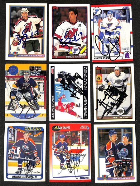 Lot of (300+) Signed Hockey Cards inc. (2) Brendan Shanahan, (2) Curtis Joseph, (2) Marty McSorley, + (JSA Auction Letter)