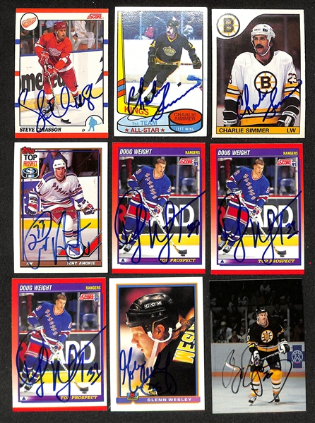 Lot of (300+) Signed Hockey Cards inc. (2) Brendan Shanahan, (2) Curtis Joseph, (2) Marty McSorley, + (JSA Auction Letter)
