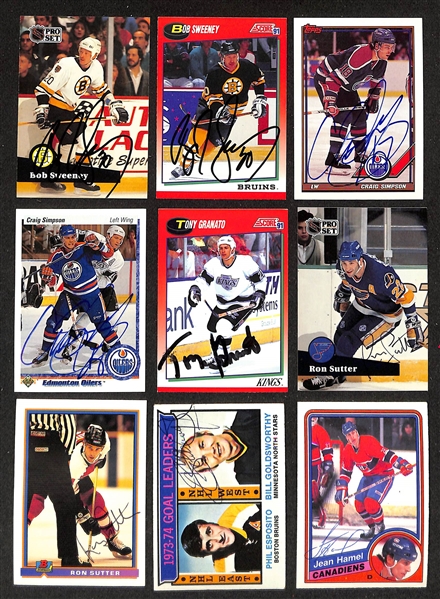 Lot of (300+) Signed Hockey Cards inc. (2) Brendan Shanahan, (2) Curtis Joseph, (2) Marty McSorley, + (JSA Auction Letter)