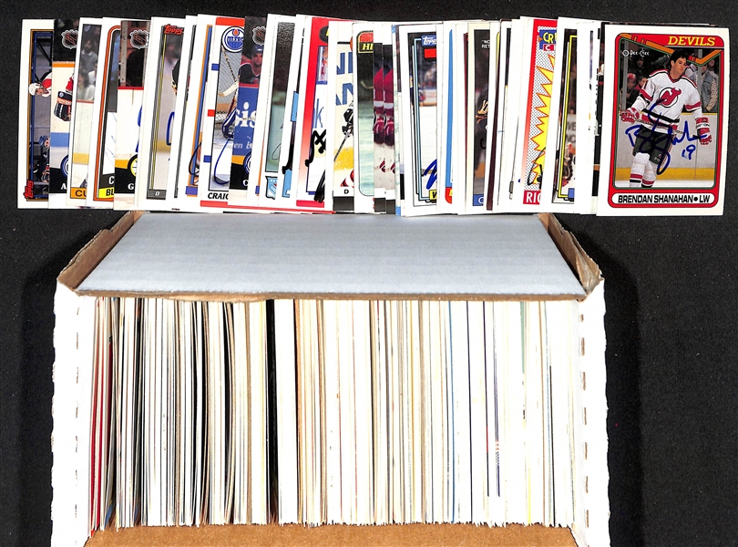 Lot of (350+) Signed Hockey Cards inc. (2) Brendan Shanahan, (4) Michel Goulet, Andy Moog, Rick Tocchet, Ray Whitney, +  (JSA Auction Letter)