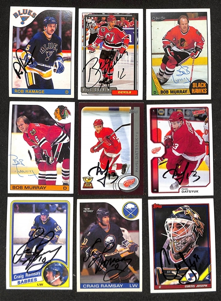 Lot of (350+) Signed Hockey Cards inc. (2) Brendan Shanahan, (4) Michel Goulet, Andy Moog, Rick Tocchet, Ray Whitney, +  (JSA Auction Letter)