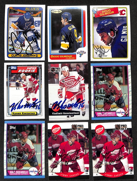 Lot of (350+) Signed Hockey Cards inc. (2) Brendan Shanahan, (4) Michel Goulet, Andy Moog, Rick Tocchet, Ray Whitney, +  (JSA Auction Letter)