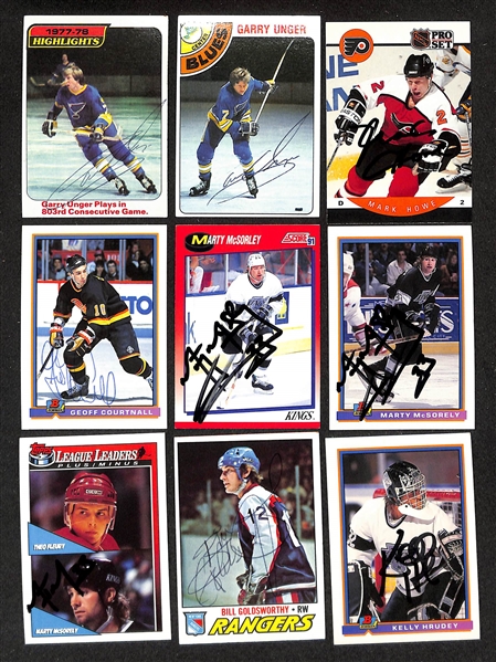 Lot of (350+) Signed Hockey Cards inc. (2) Brendan Shanahan, (4) Michel Goulet, Andy Moog, Rick Tocchet, Ray Whitney, +  (JSA Auction Letter)