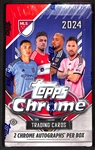 Factory Sealed 2024 Topps Chrome MLS Soccer Hobby Box (2 autos) w. Messi Chase
