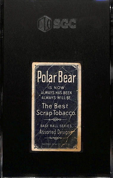 1909-11 T206 Ty Cobb (Bat Off Shoulder) w. Polar Bear Back (Factory No. 6) Graded SGC 1