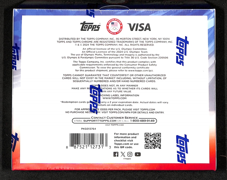 Factory Sealed 2024 Topps Chrome U.S. Olympic & Paralympic Team Hopefuls Hobby Box (3 hits per box) w. Phelps, Ledecky