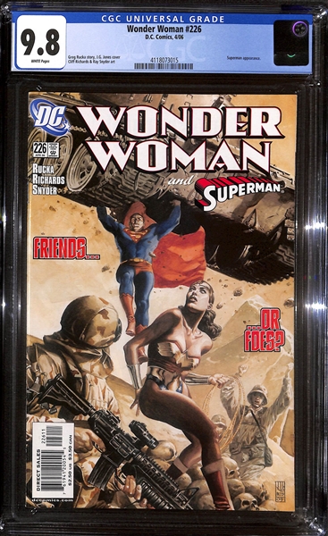 Wonder Woman #226, DC Comics 4/06 - CGC 9.8 - Featuring Superman