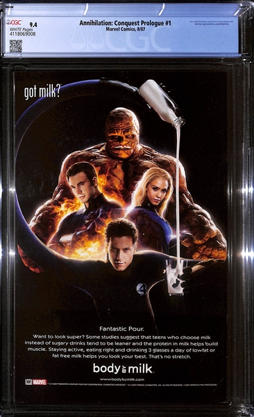 Annihilation: Conquest Prologue #1, Marvel Comic 8/07 - CGC 9.4