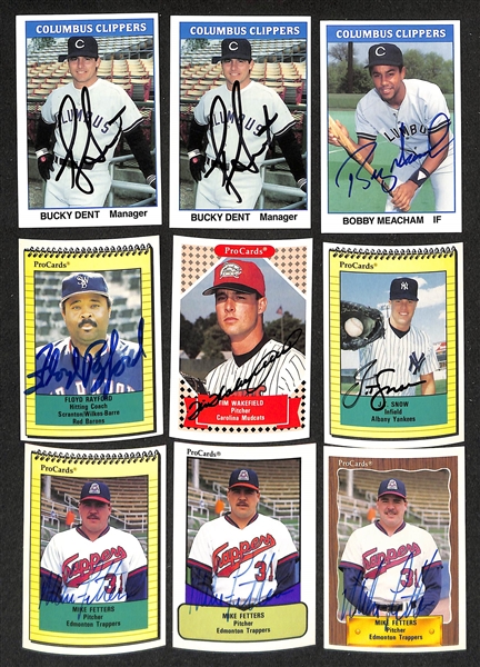 430+ Signed Minor League Baseball Cards Inc. Jim Thome, Jeff Conine, Javy Lopez, Billy Bean, Francisco Cabrera, + (JSA Auction Letter)