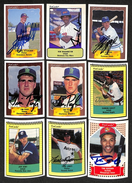 430+ Signed Minor League Baseball Cards Inc. Jim Thome, Jeff Conine, Javy Lopez, Billy Bean, Francisco Cabrera, + (JSA Auction Letter)