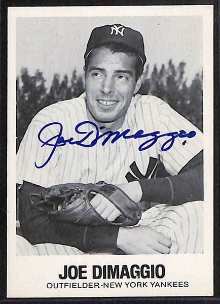 Joe DiMaggio & Dom DiMaggio Signed TCMA Cards (JSA Auction Letter)