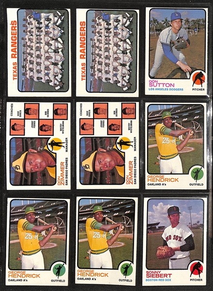 Lot of (800+) Assorted 1973 Topps Baseball Cards w. (5) Goose Gossage Rookie Cards