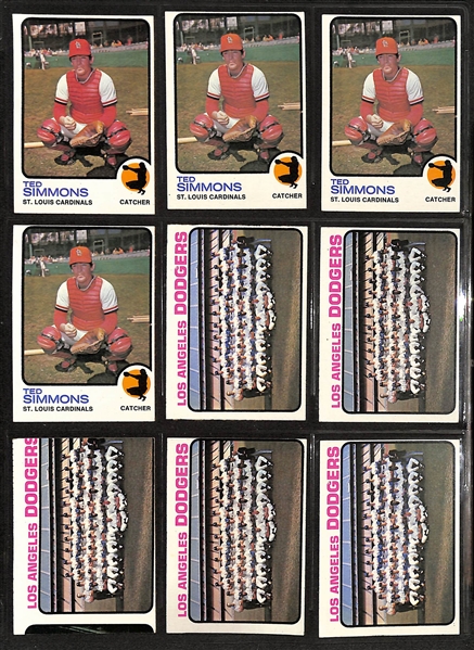 Lot of (800+) Assorted 1973 Topps Baseball Cards w. (5) Goose Gossage Rookie Cards