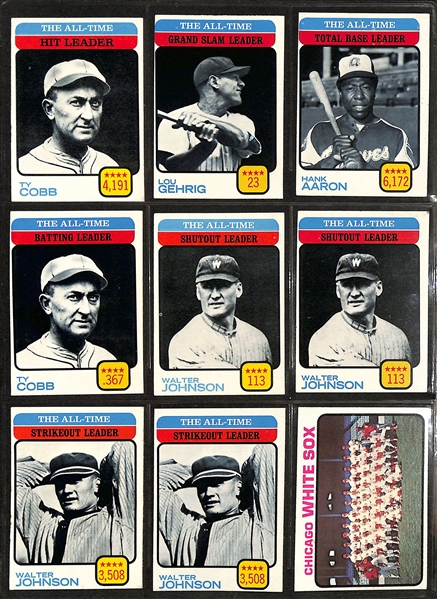 Lot of (800+) Assorted 1973 Topps Baseball Cards w. (5) Goose Gossage Rookie Cards