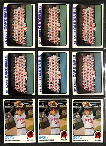 Lot of (800+) Assorted 1973 Topps Baseball Cards w. (5) Goose Gossage Rookie Cards