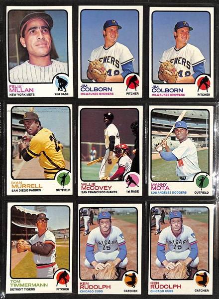Lot of (800+) Assorted 1973 Topps Baseball Cards w. (5) Goose Gossage Rookie Cards