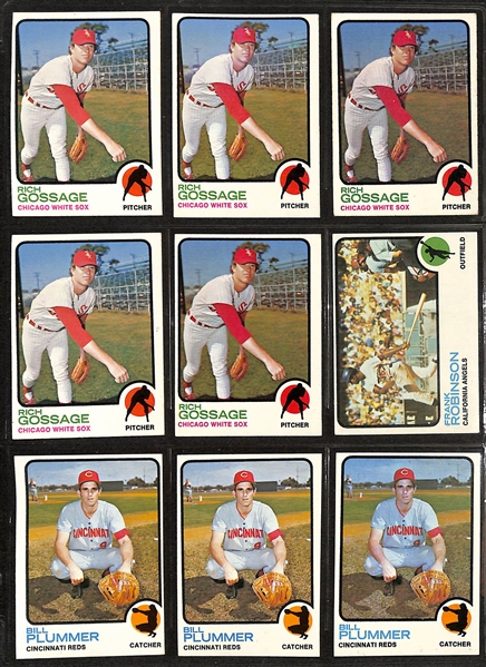 Lot of (800+) Assorted 1973 Topps Baseball Cards w. (5) Goose Gossage Rookie Cards