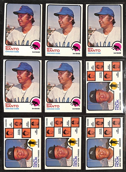 Lot of (800+) Assorted 1973 Topps Baseball Cards w. (5) Goose Gossage Rookie Cards