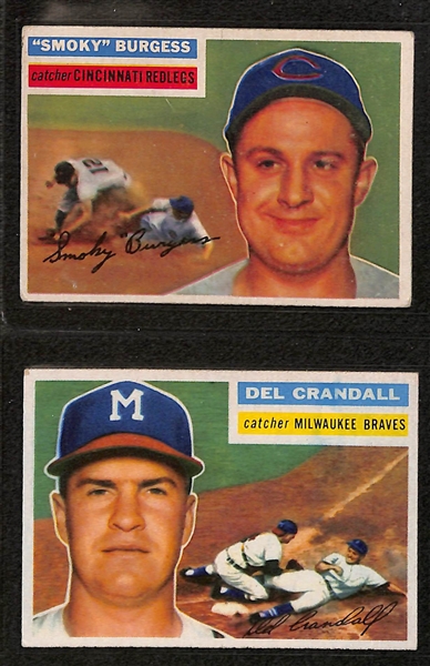 Lot of (32) 1956 Topps Baseball Cards w. Vic Wertz & Jim Gilliam