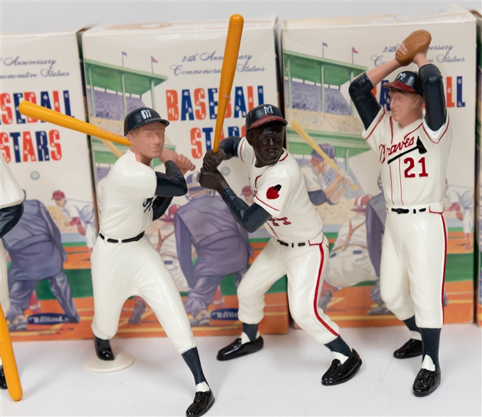  Lot of (6) 1988 Hartland 25th Anniversary Figures in Original Boxes w. Mickey Mantle