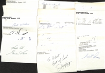 Lot of (80+) Mostly Hockey Signed Index Cards w. Gordie Howe (JSA Auction Letter)
